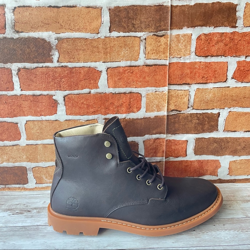 TIMBERLAND MEN'S BELANGER EK+ WATERPROOF BOOTS DARK BROWN FULL GRAIN